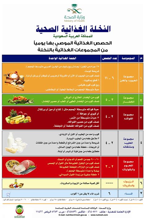 نظام غذائي وزارة الصحة